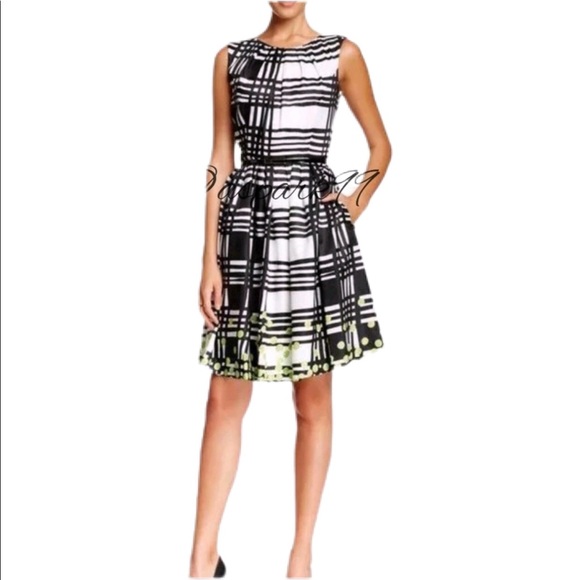Ellen Tracy Dresses & Skirts - Ellen Tracy Two Toned-Black, White & Green-Size 10